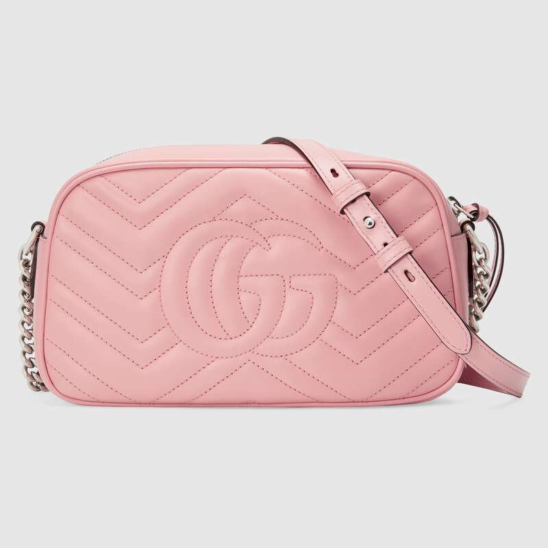 Gucci GG Marmont Small Matelasse Shoulder Bag 447632 Pink